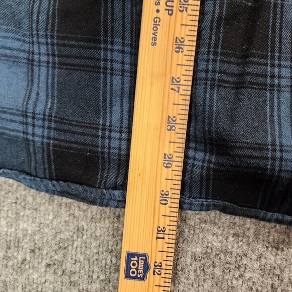 Duluth Free Swingin Relaxed Plaid Gray Brown Button Down Flannel Shirt Mens 2XLT - Picture 10 of 12